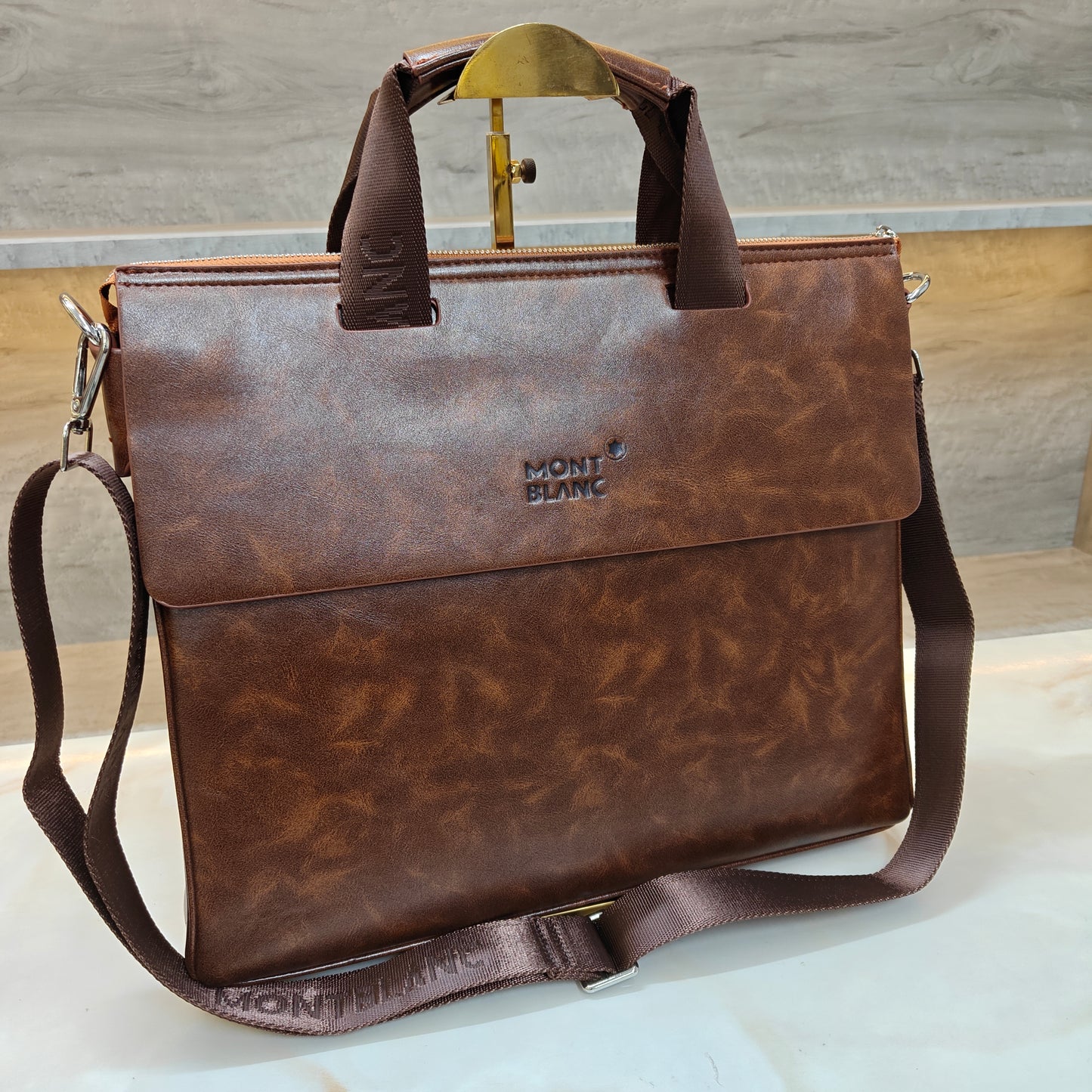 MB Laptop Bag - Brown Colour (Large)