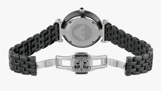 E A Analog Black Dial Women's Watch