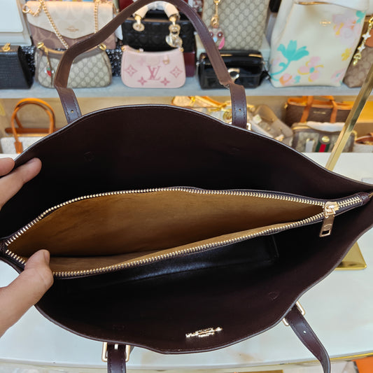 CH Mollie 3 Partition Tote Bag - Coffee Apricot