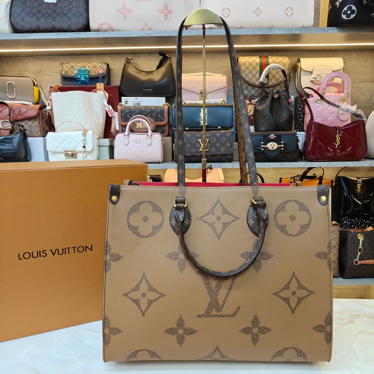 LVB 41cm OTG Large Tote Bag - Coffee (Double Box Ultra Premium)