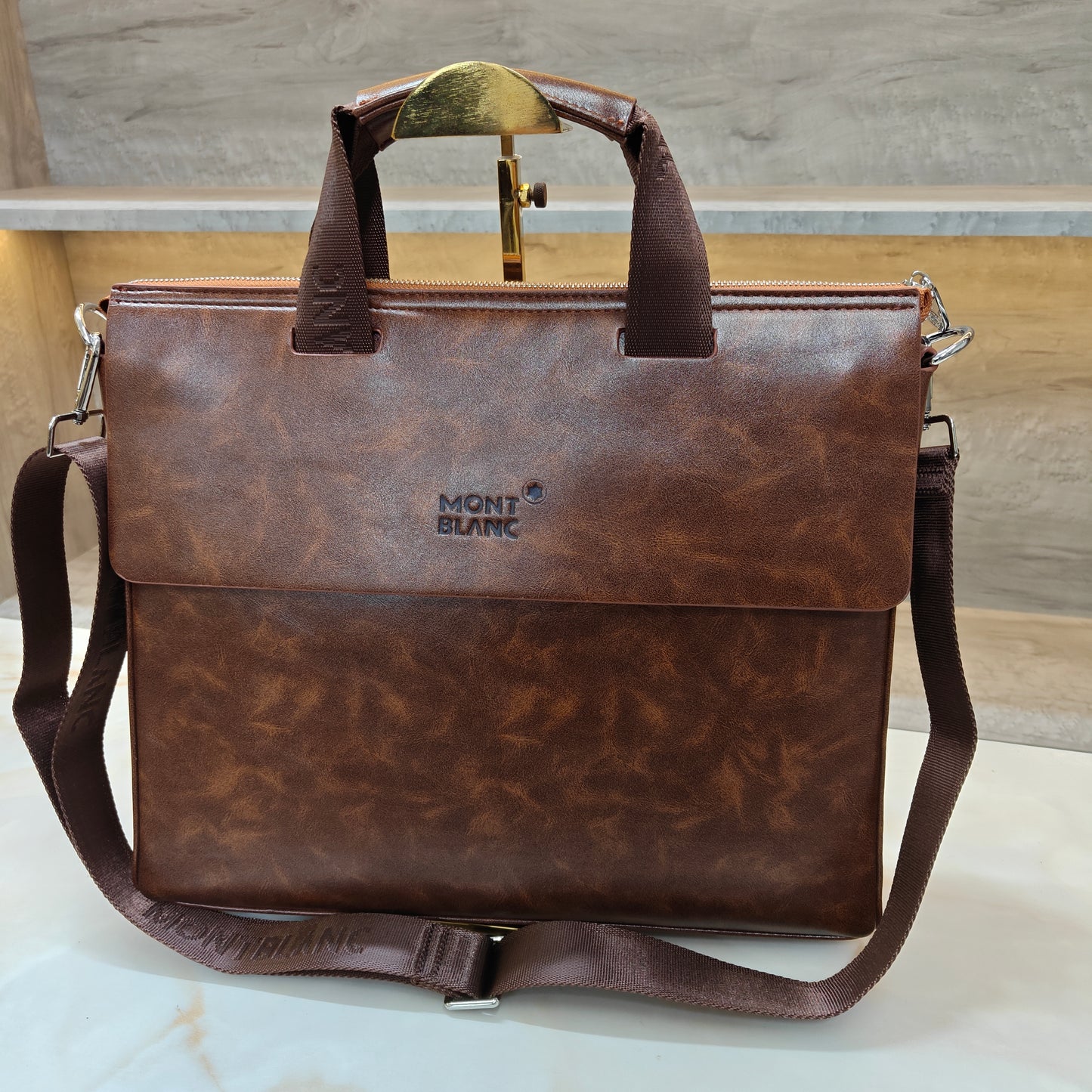 MB Laptop Bag - Brown Colour (Large)