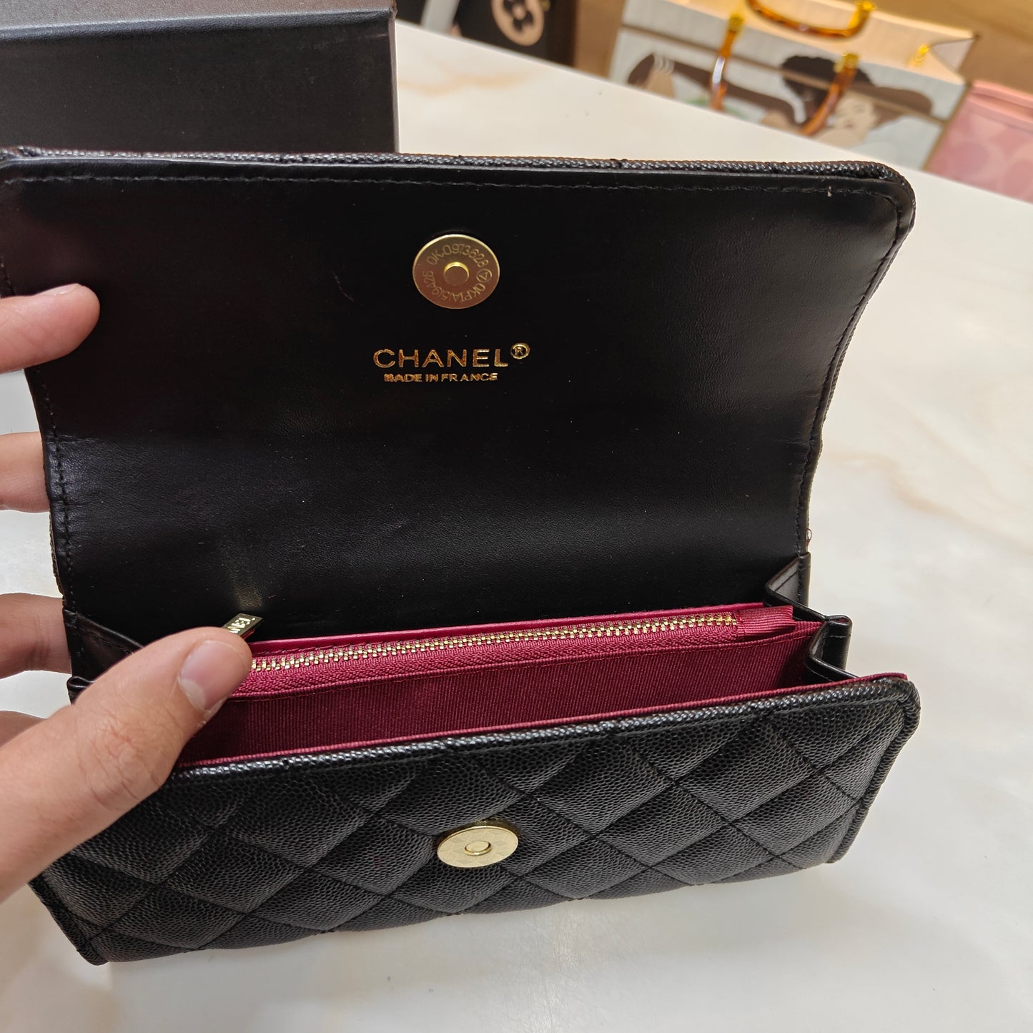 CHNL Long Wallet - Night Black