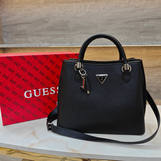 GUESS72 Satchel Bag - Solid Black