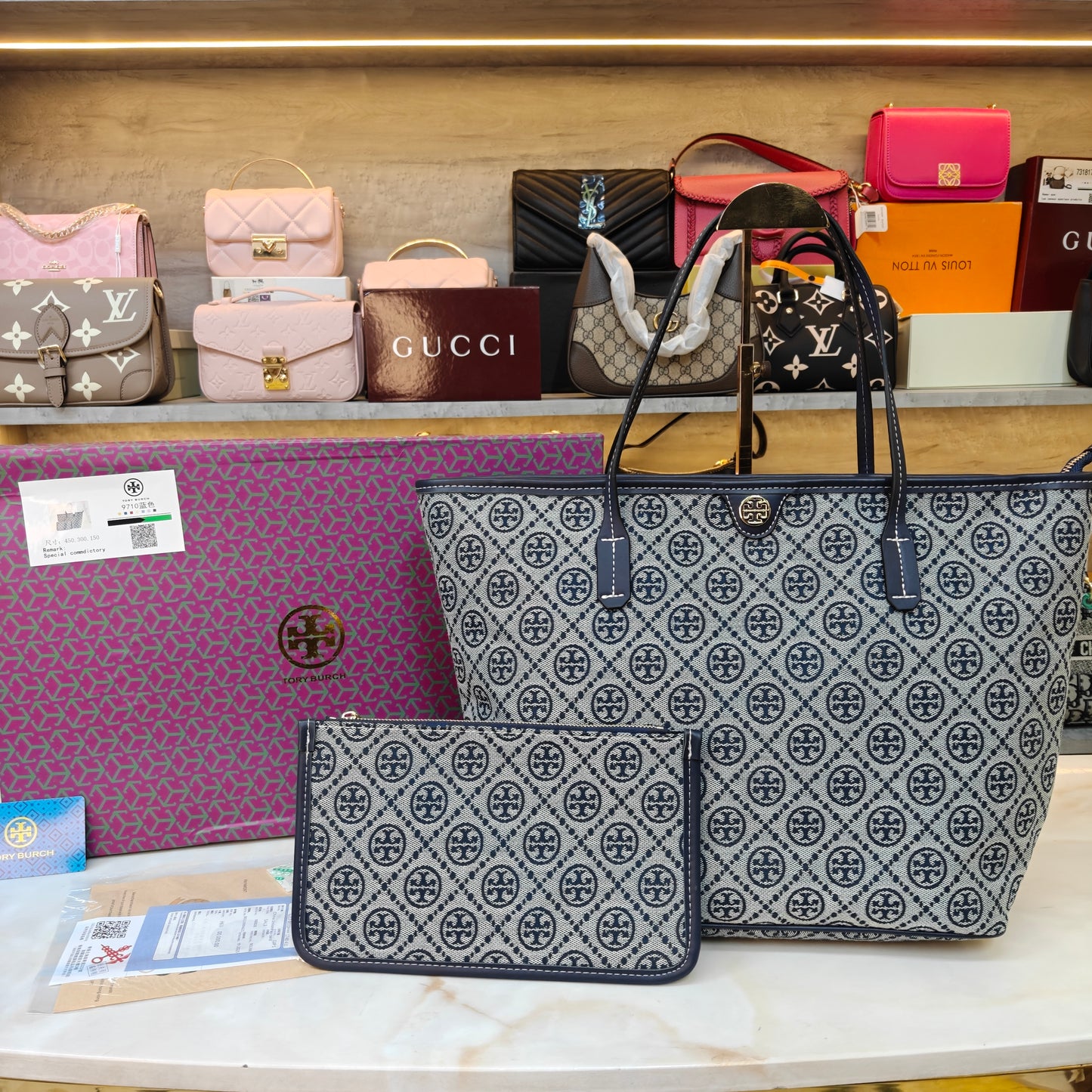 TB88 Tote Bag Ultra Premium with Box - Navy Blue