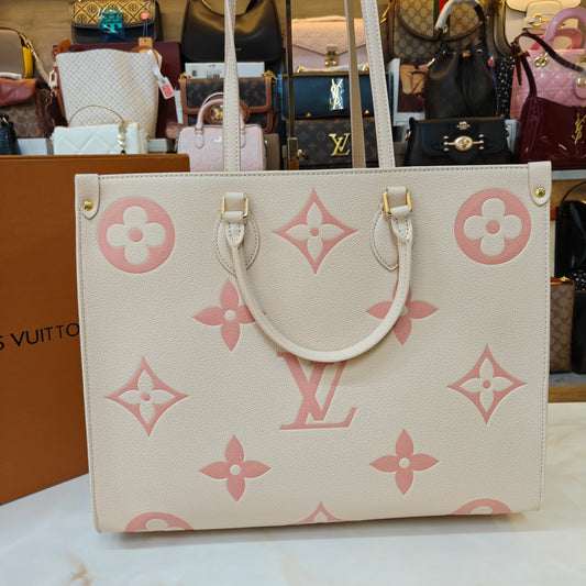LVB 41cm OTG Large Tote Bag - Cream Pink (Double Box Ultra Premium)