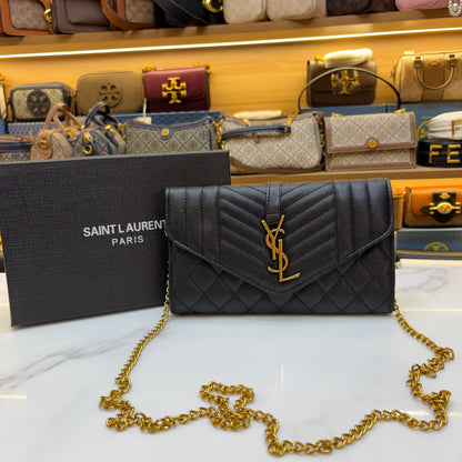 YSL Clutch Sling - Black