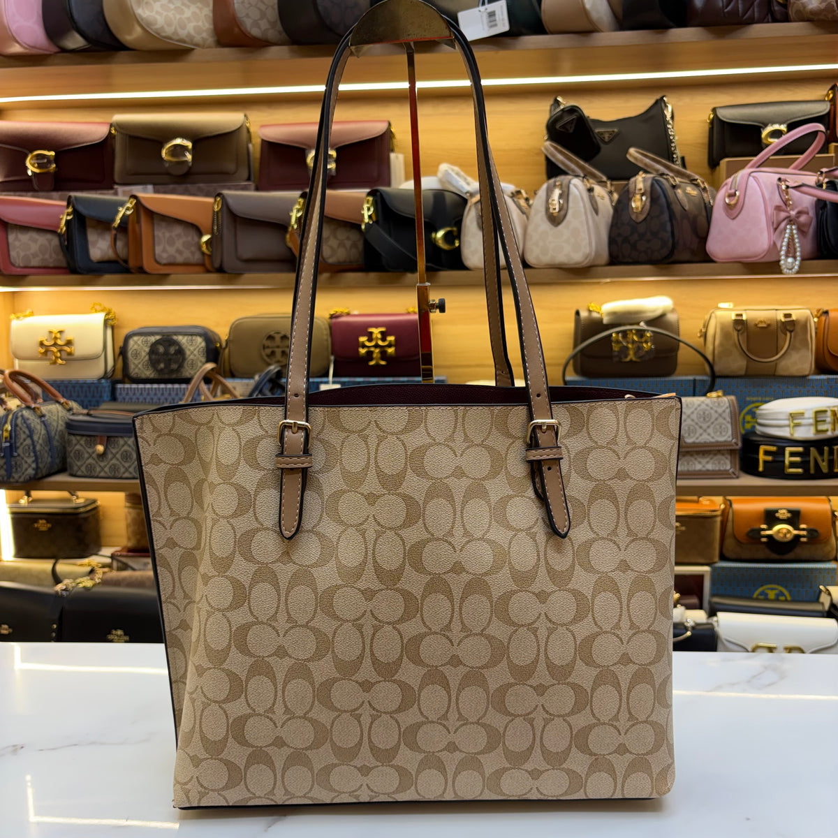 Coch Mollie Large Size Tote Bag - Apricot
