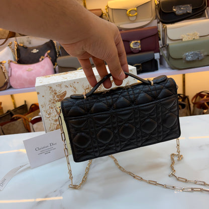 My CD Mini Bag Black Cannage Leather