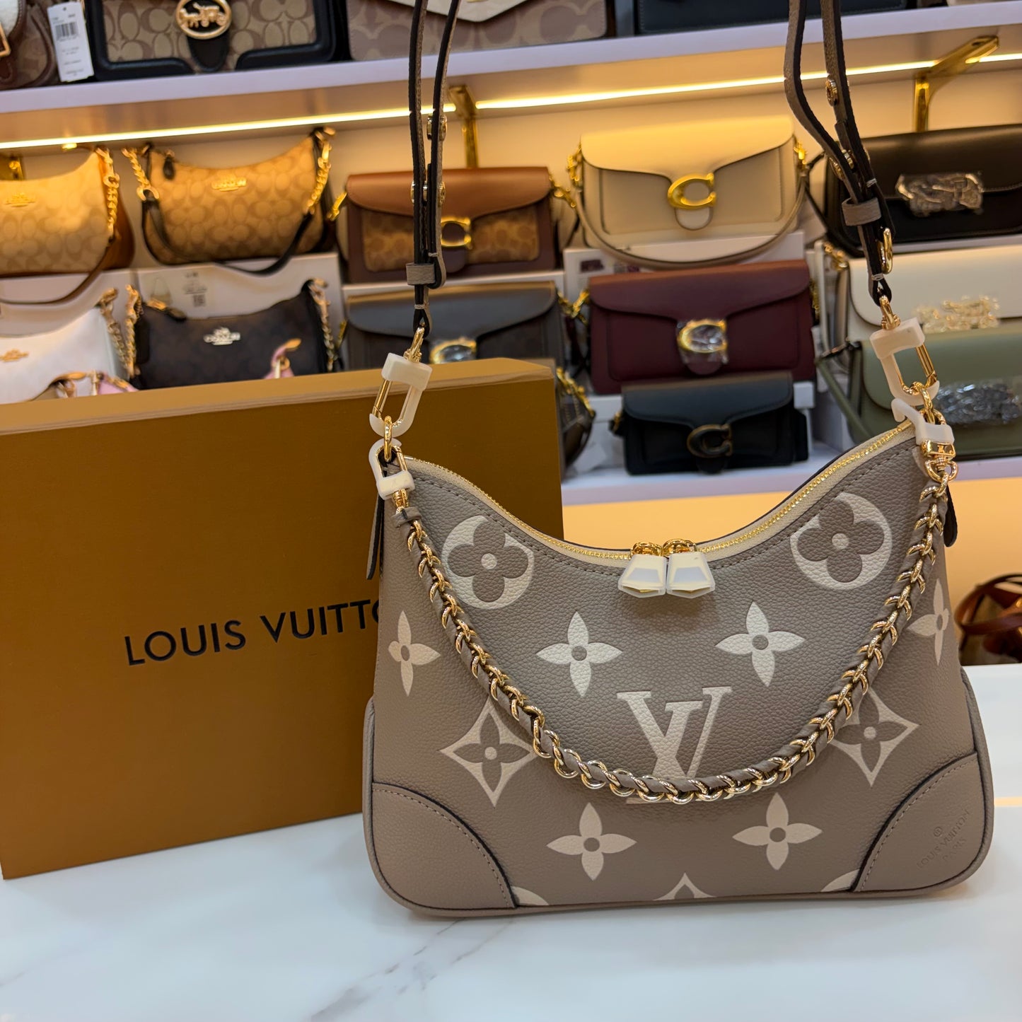 LV Boulogne PM - Beige Monogram