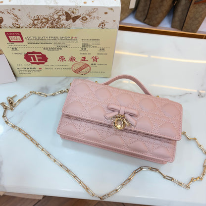 My CD Mini Bag Pink Cannage Leather