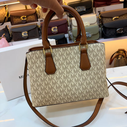 MK Sheila Medium Satchel - White