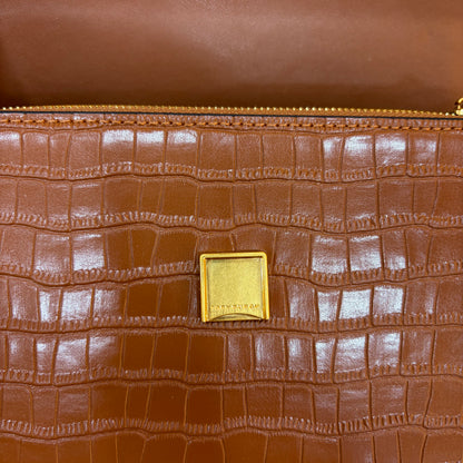 TB Eleanor Medium Croc Embossed Bag - Tan