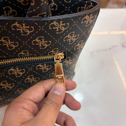 GUS Arlena Girlfriend Satchel - Black Monogram
