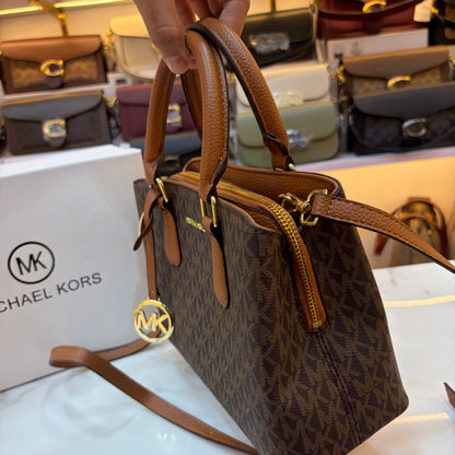 MK Sheila Medium Satchel - Brown