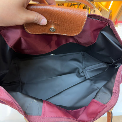 Longchamp - Le Pliage Tote Bag - Wine