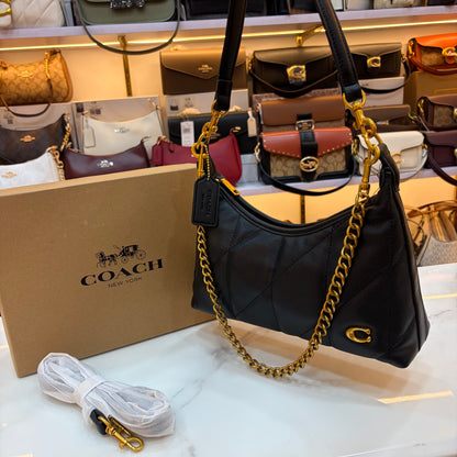COCH JULIET Soft Quilted Handbag - Black
