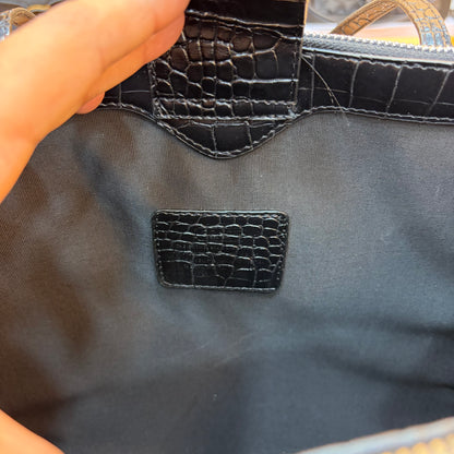 COCH MAGGIE LARGE TOTE - Black Crocodile Print