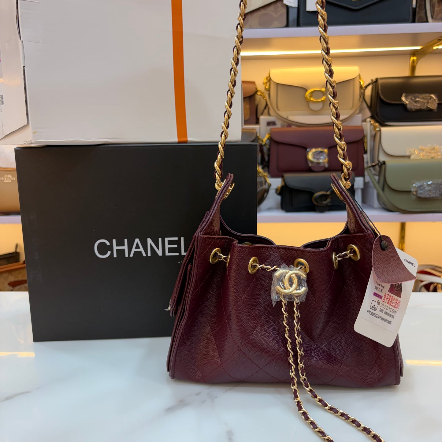 Chanel 25 Small Handbag - Wine