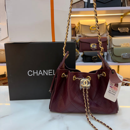 Chanel 25 Small Handbag - Wine
