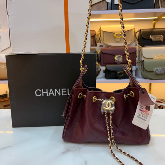Chanel 25 Small Handbag - Wine