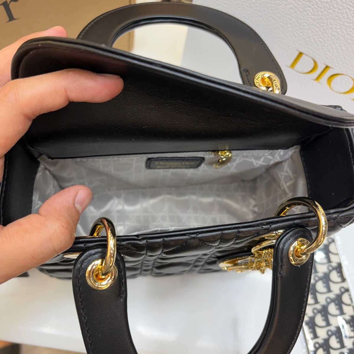 CD Lady D Handbag - Black