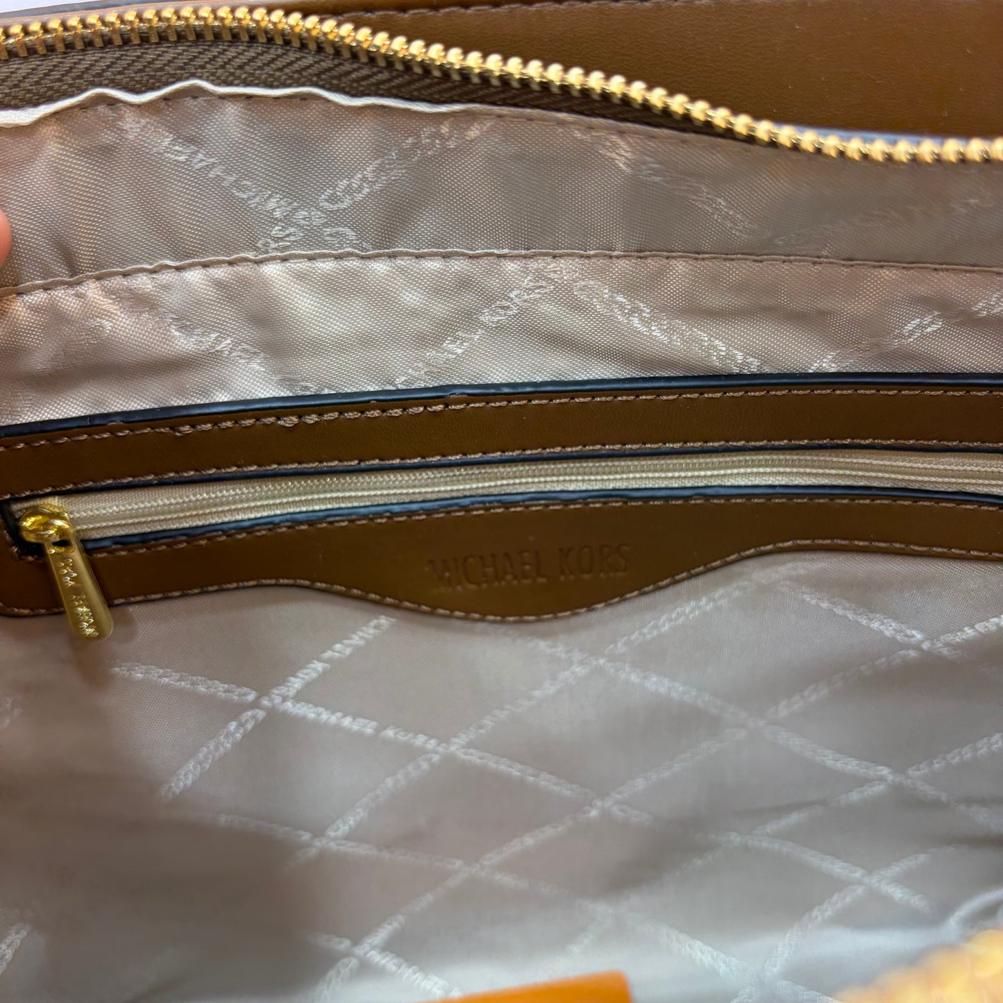 MK Gilly Large Drawstring Tote - Coffee Brown