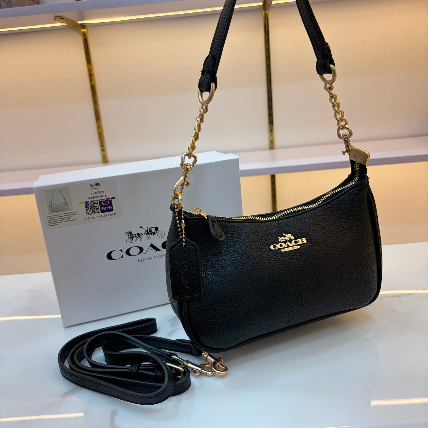 COCH TERI Sling/Shoulder Bag - Midnight Black