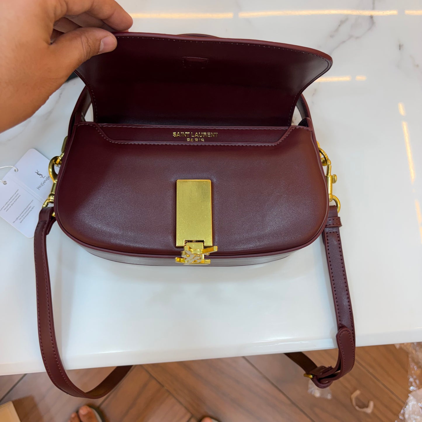 YSL Voltaire Handbag - Wine