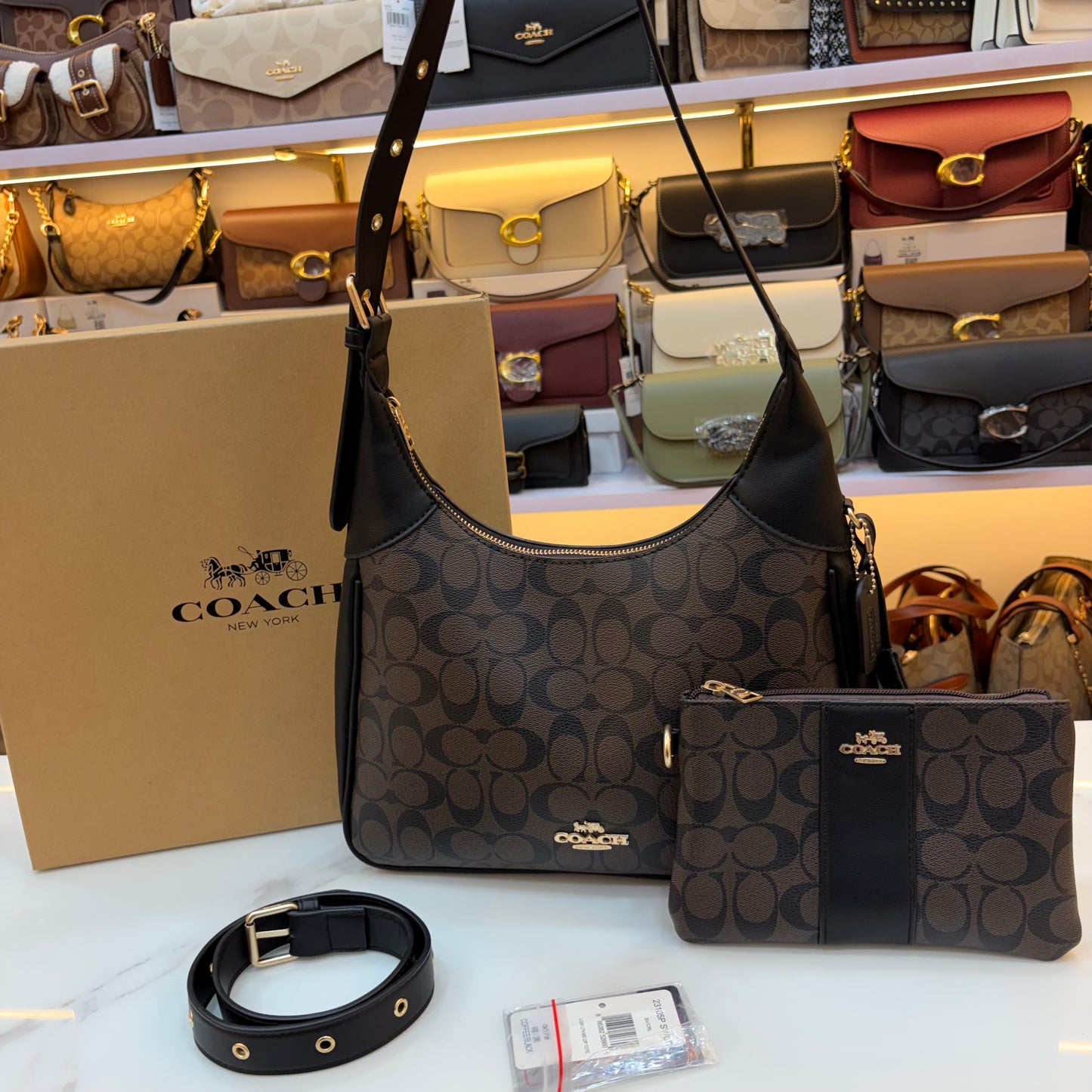 COCH JULIET HANDBAG With Wallet - Coffee