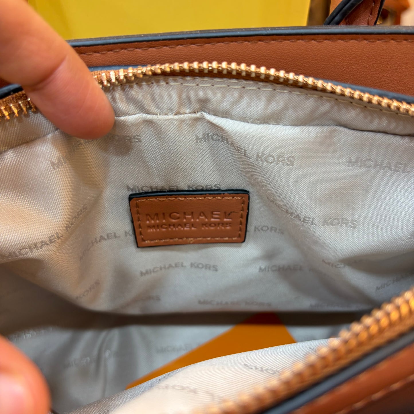 MK Satchel - White Tan