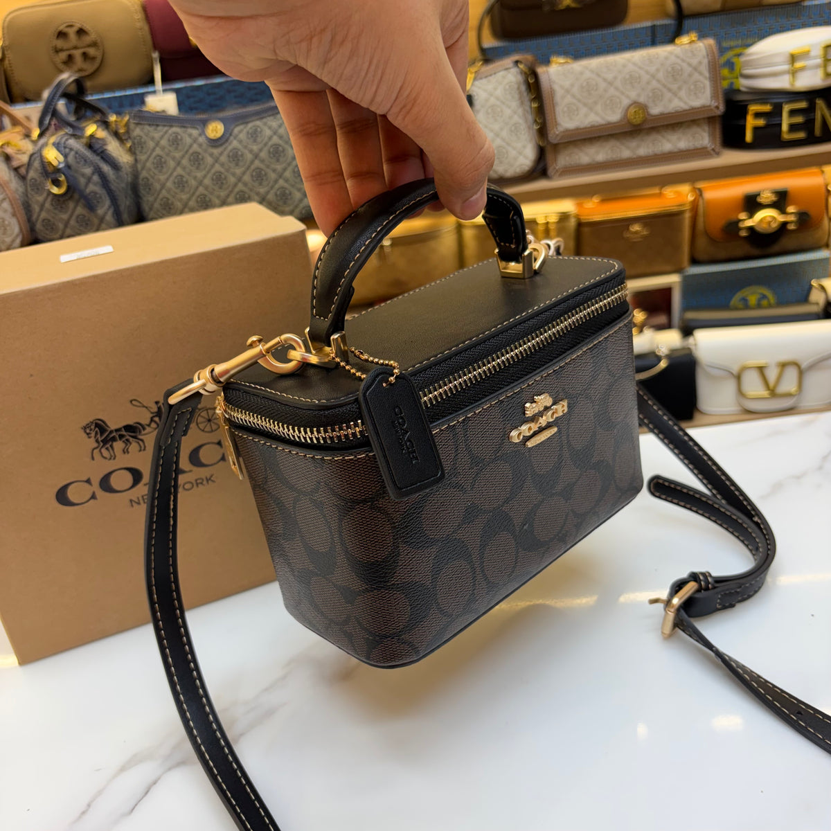 Coch Rainer Crossbody Bag - Coffee Colour