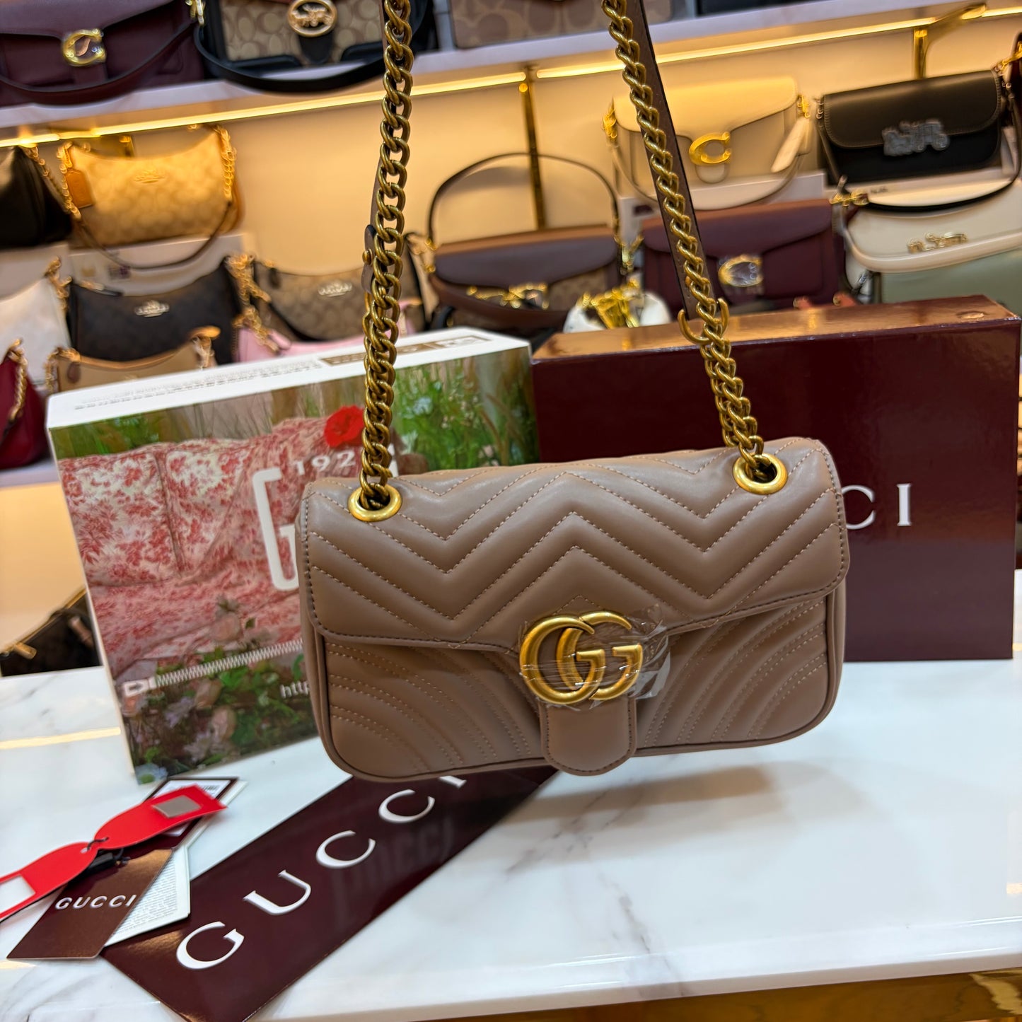 GG Marmont Sling/Shoulder Bag- Beige