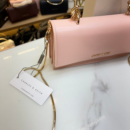 CNK Kristine Sculptural Handle Handbag - Light Pink