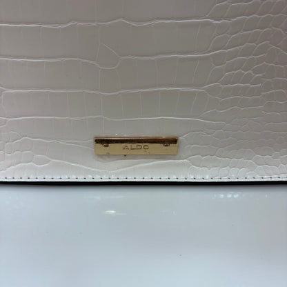 ALD Women Satchel Bag with Square Shape - White & Beige