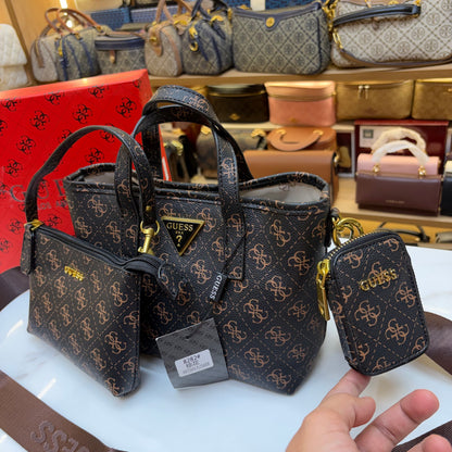 GUS 3 in 1 Satchel - Dark Monogram  Print