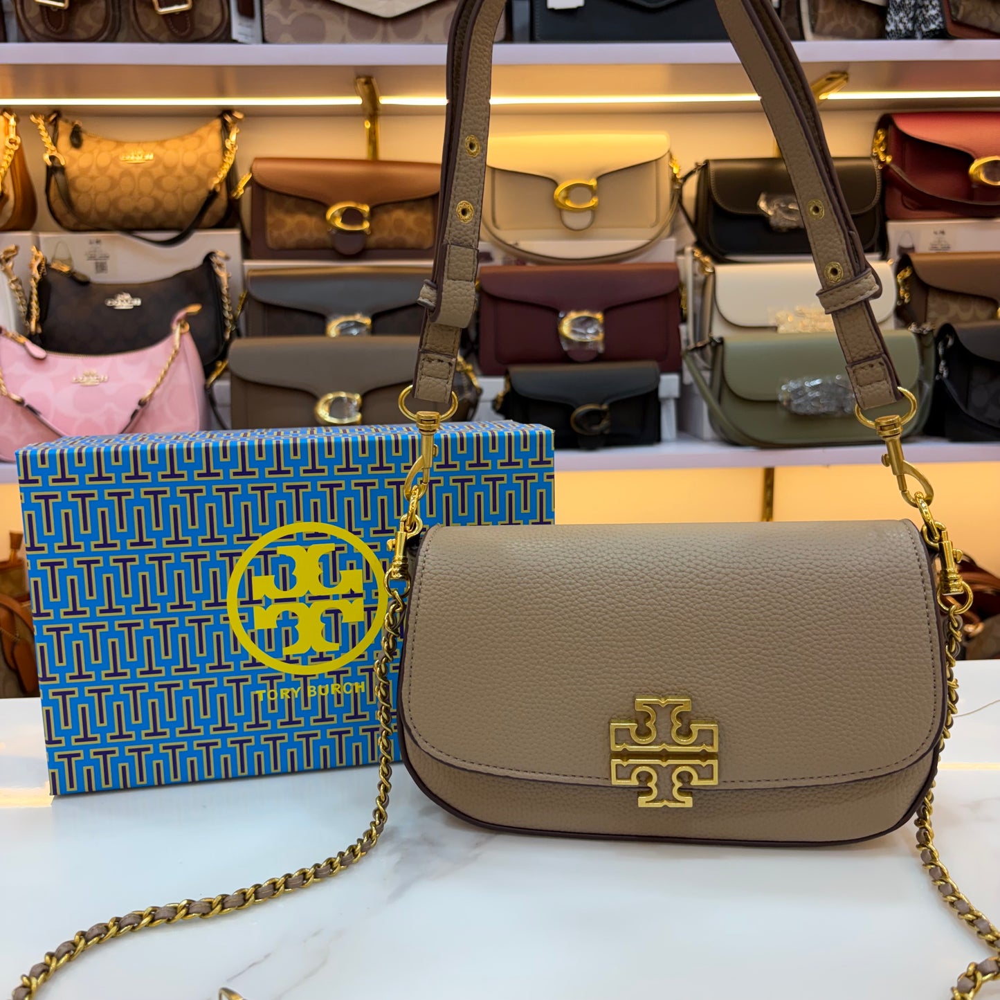 TB Britten Convertible Crossbody Bag - Mouse Colour