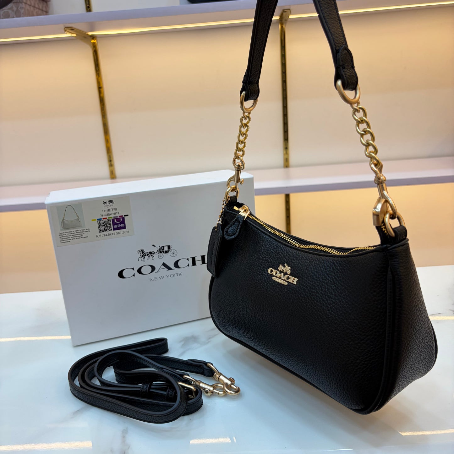 COCH TERI Sling/Shoulder Bag - Midnight Black