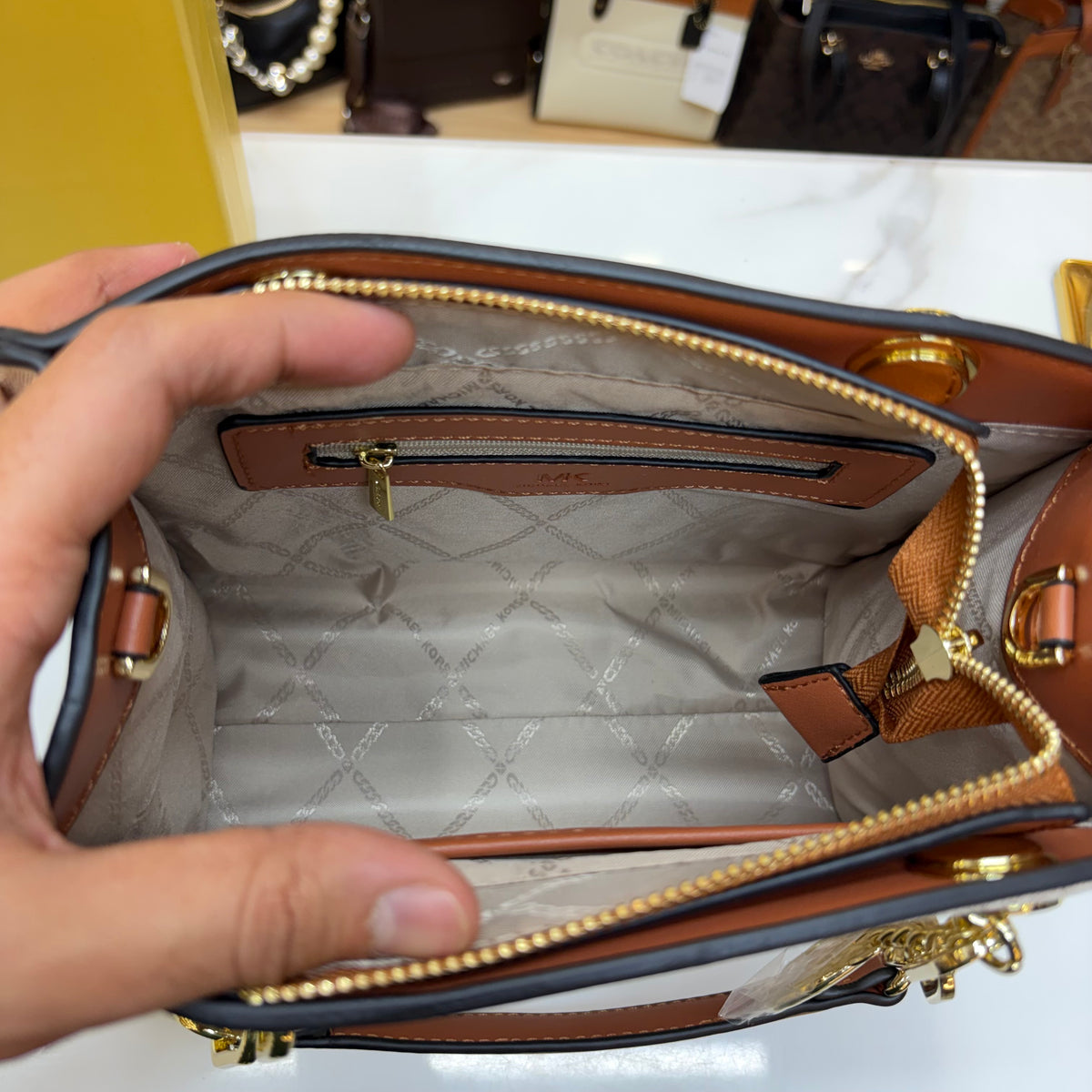 MK Cynthia Satchel - White