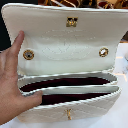 CHNL Flap Top Handle - White