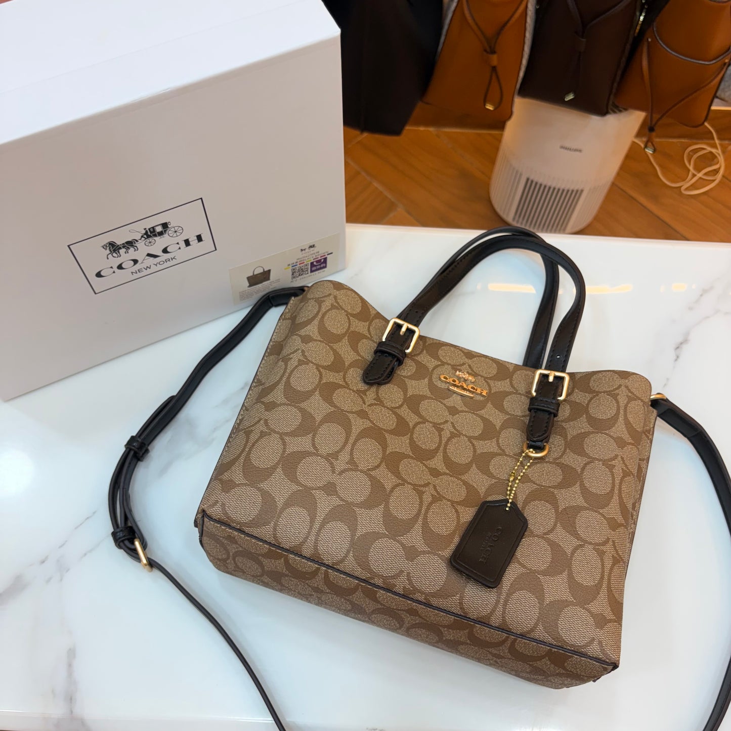COCH MOLLIE Handbag - Medium (Apricot Black)