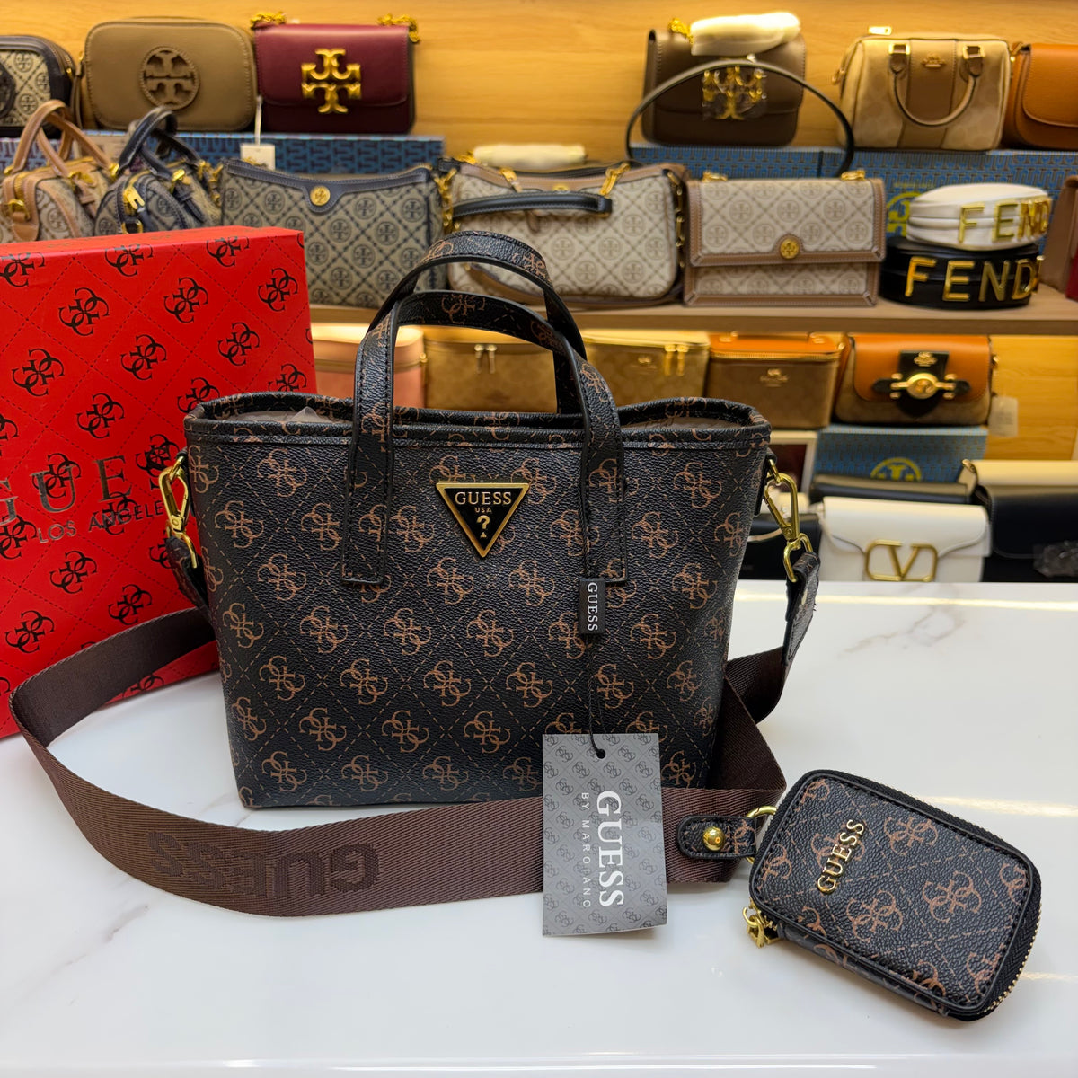 GUS 3 in 1 Satchel - Dark Monogram  Print