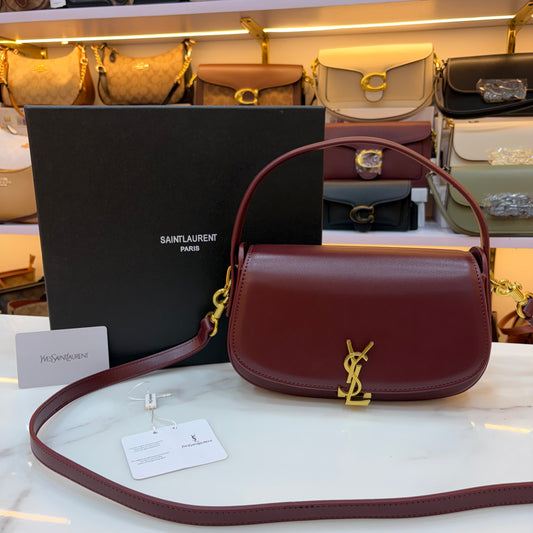 YSL Voltaire Handbag - Wine