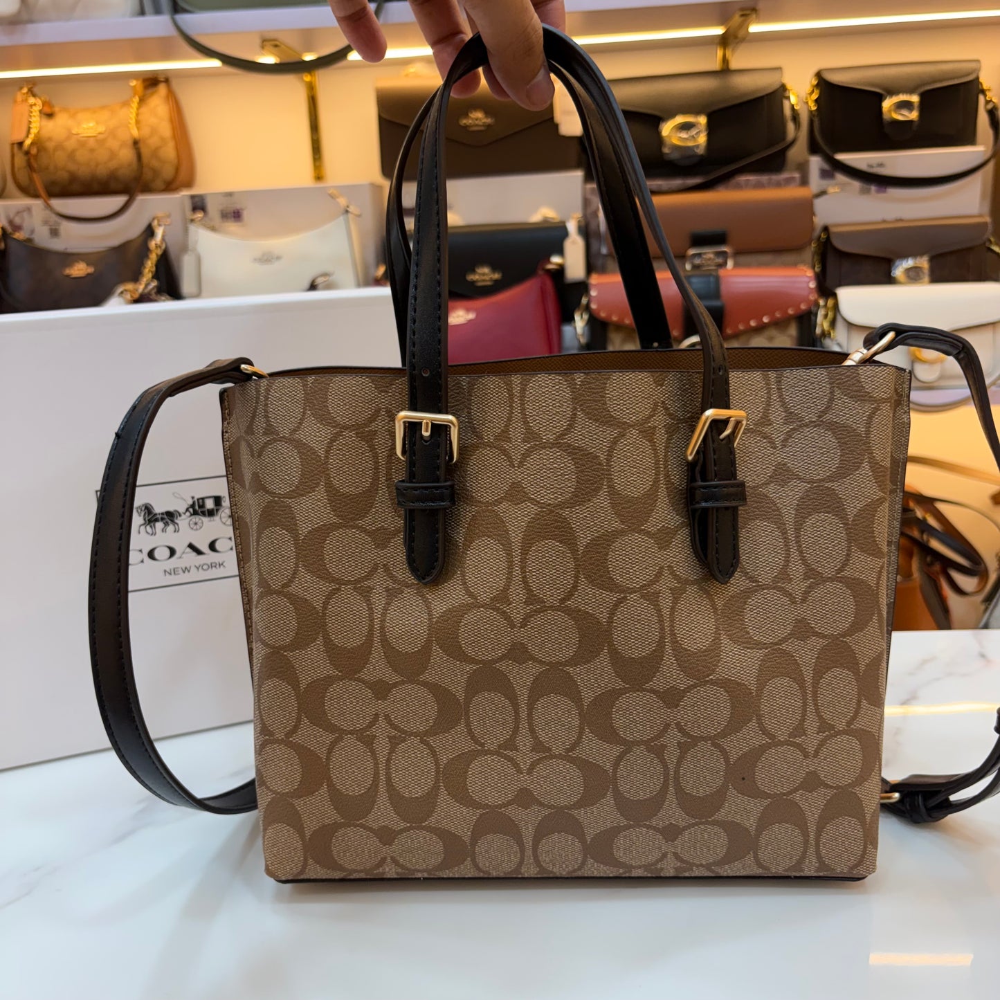 COCH MOLLIE Handbag - Medium (Apricot Black)
