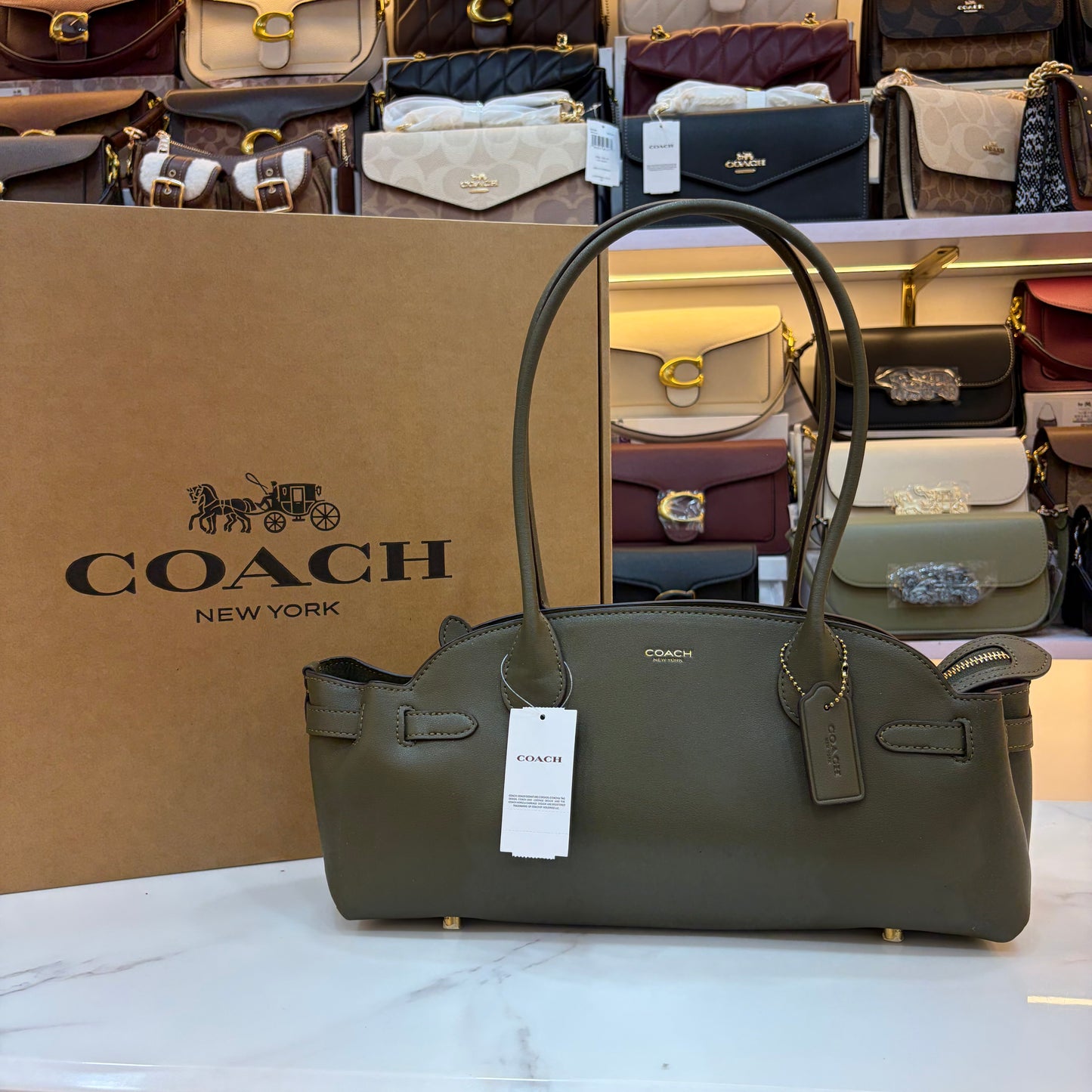 COCH Empire Carryall 34 Shoulder Bag - Olive