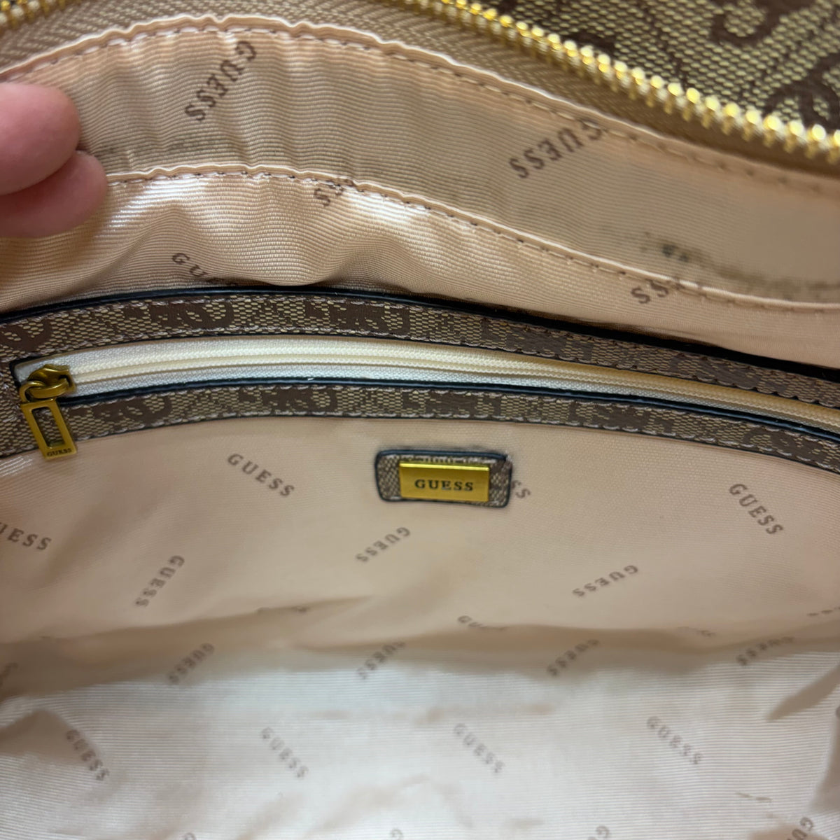Guess Ginevra Elite Satchel - Monogram Print