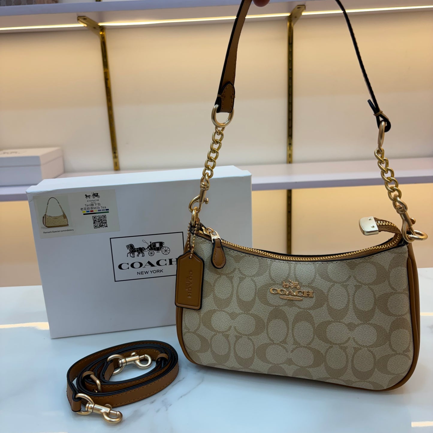 COCH TERI Sling/Shoulder Bag - Light Apricot