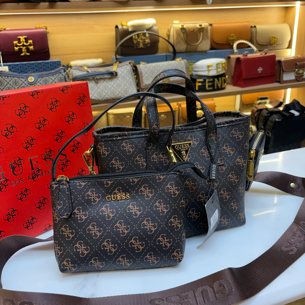GUS 3 in 1 Satchel - Dark Monogram  Print
