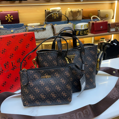 GUS 3 in 1 Satchel - Dark Monogram  Print