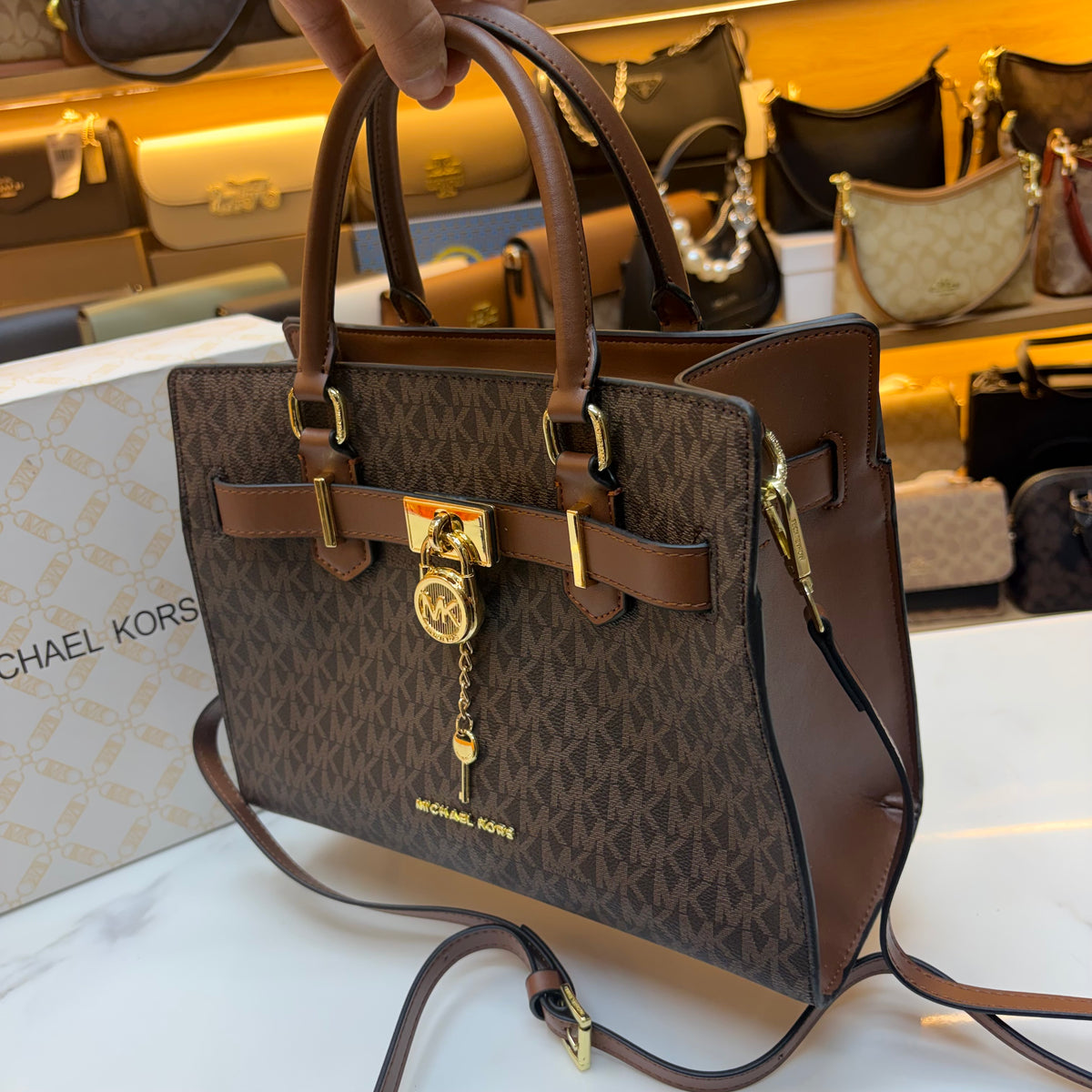 MK Hamilton Medium Satchel - Coffee