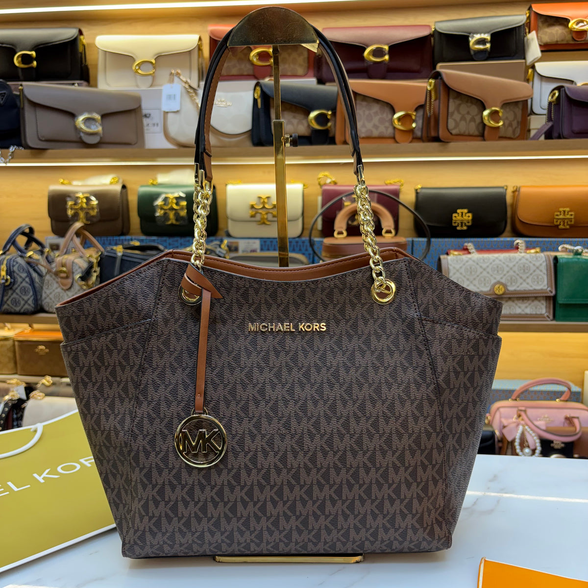 MK Jet Set Tote Bag - Brown